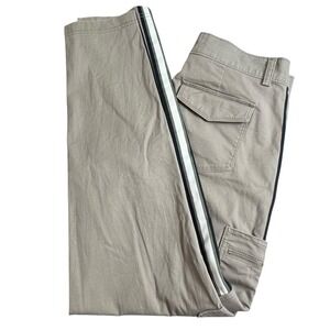 Athleta Womens 2 Tan Tuxedo Stripe Summit Cargo Skinny Pant High Rise‎ #486190